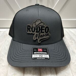 Rodeo Mama Laser Engraved Richardson 112 Trucker Hat.